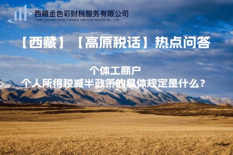 個體工商戶個人所得稅減半政策的具體規(guī)定是什么？